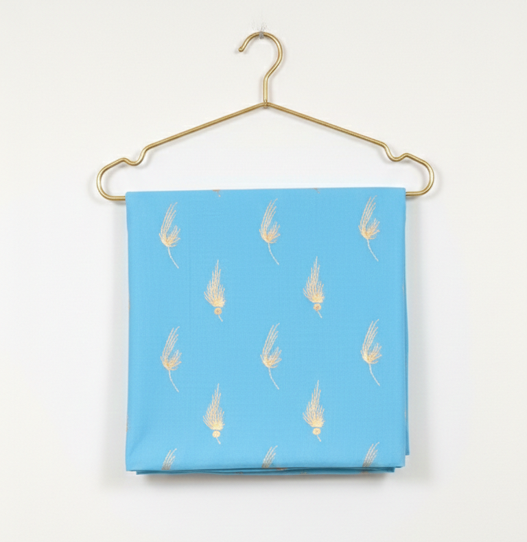 Dempé Sahel - Ensemble Traditionnel en Coton Premium tissu bleu ciel 