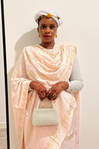 Dempé Sahel - Ensemble Traditionnel en Coton Premium rose dore