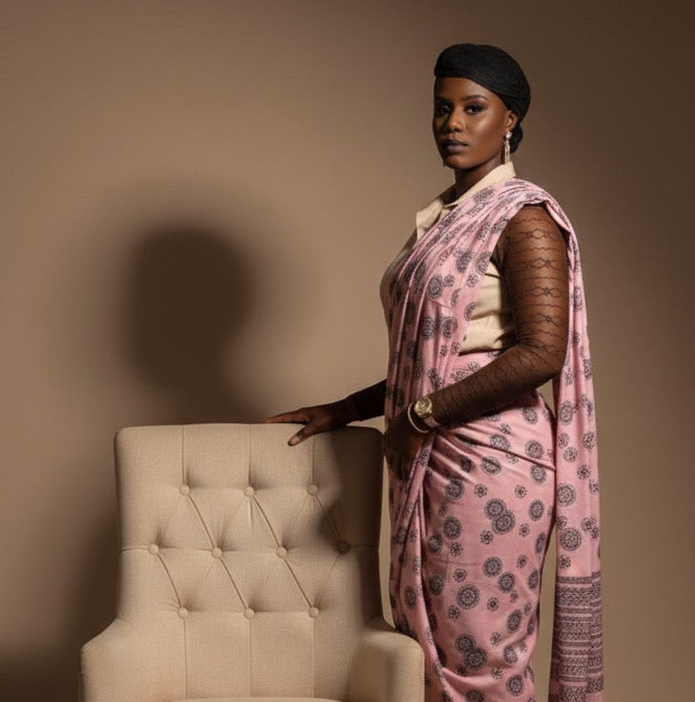 Dempé L'absolu ASWAH - Tenue africaine sophistiquée avec drapé élégant