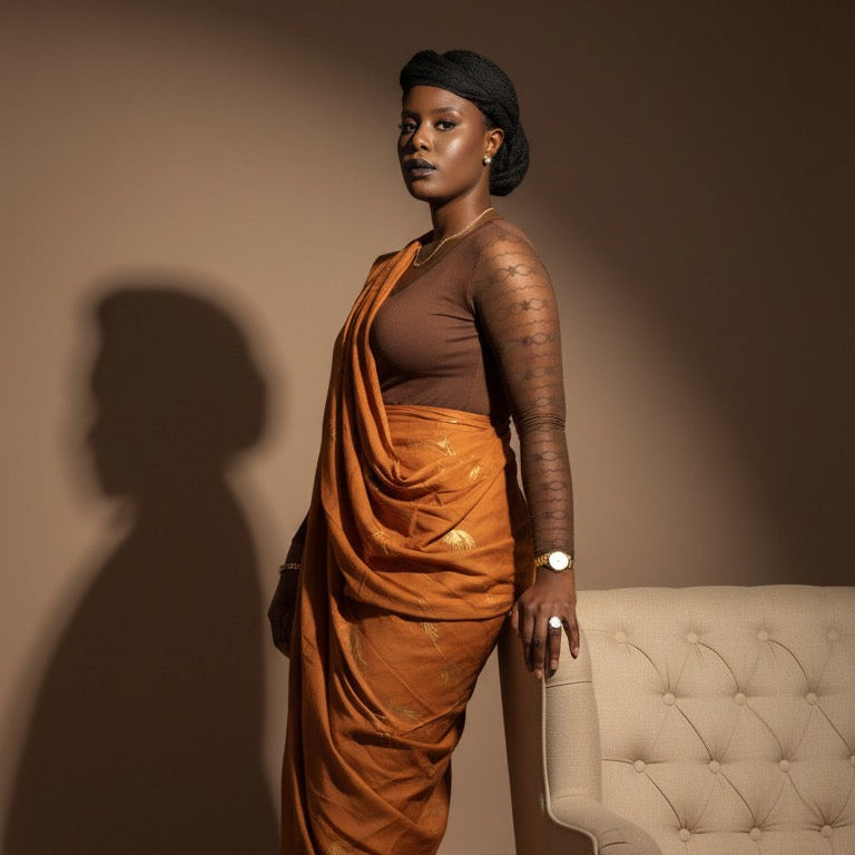 Dempé Sahel ASWAH - Ensemble traditionnel en coton premium avec body élégant